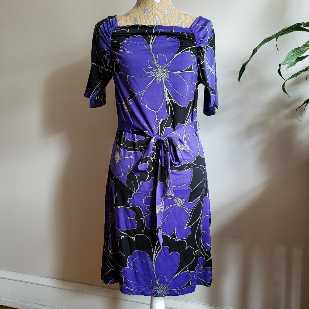 Vibrant Floral Print Dress, Can Be Glammed Up